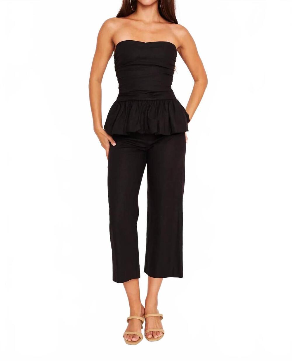 NEW DRA LOS ANGELES isola cropped pants in black